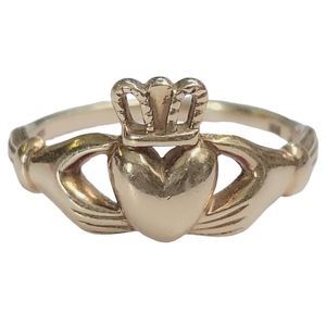 Vintage Claddagh 10K Yellow Gold Michael Anthony Ring Sz 6.5